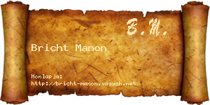 Bricht Manon névjegykártya